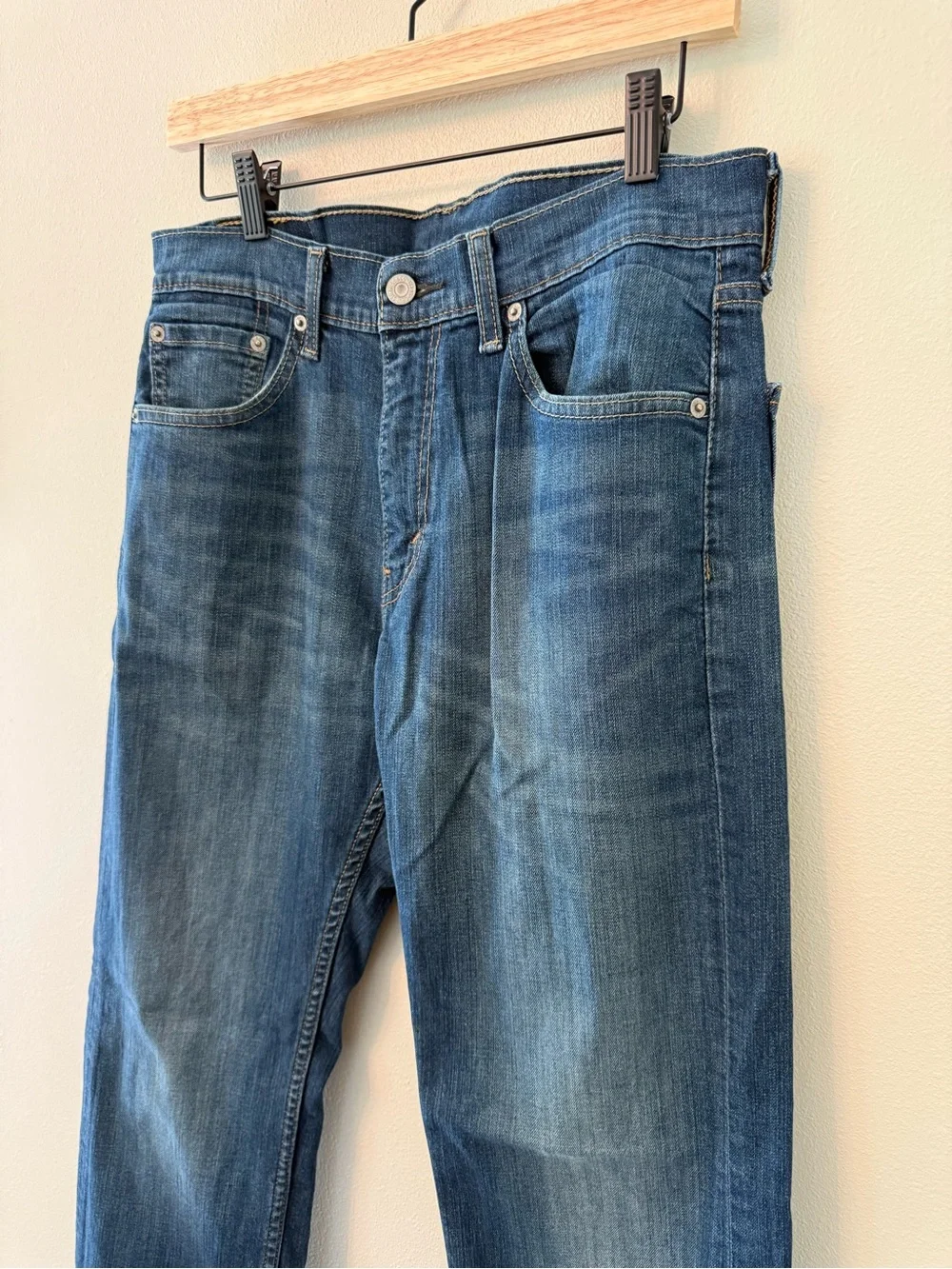 Levi's Men's 505 Stretch Straight Regular Fit Cash Wash Jeans Size 30x32 - Picture 5 of 8